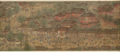 Festival di primavera sul fiume da Qing Dynasty Chinese School
